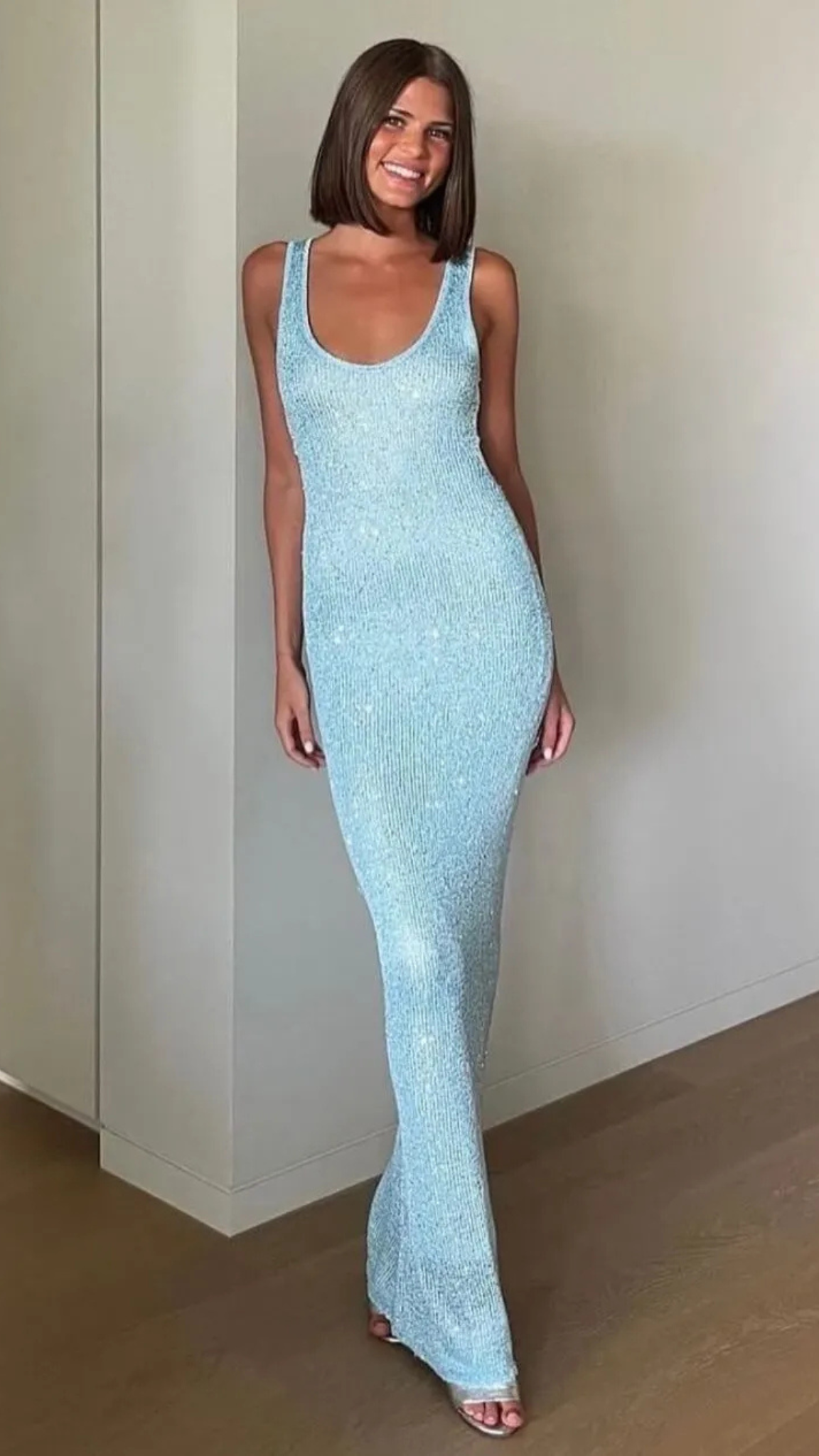 Alana - Baia Blue Sequin Dress