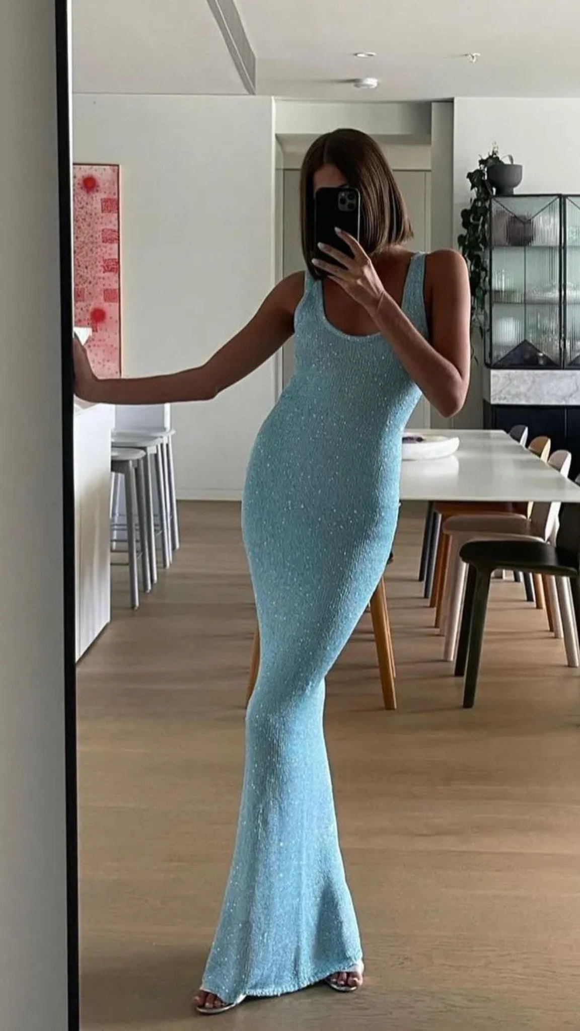 Alana - Baia Blue Sequin Dress